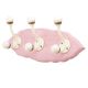 Pink Cream Double Loop Ceramic Iron Wooden Hooks